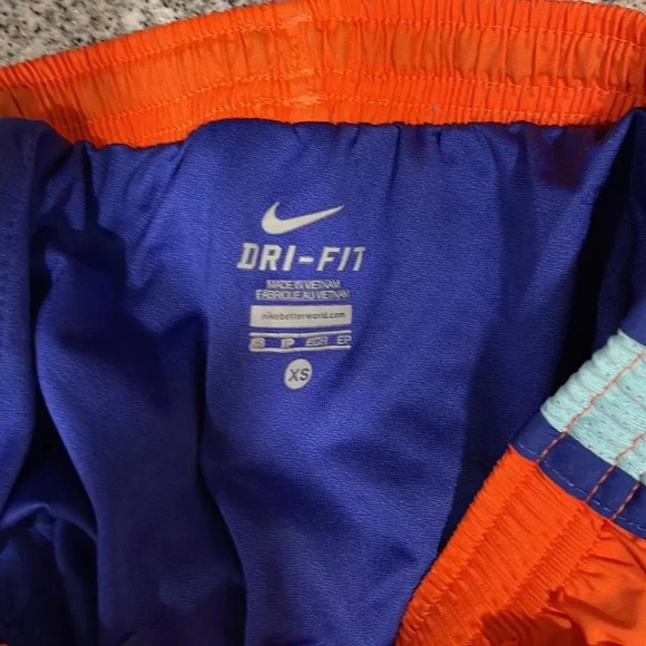 Nike shorts size extra small orange, light blue and dark blue - Picture 3 of 5